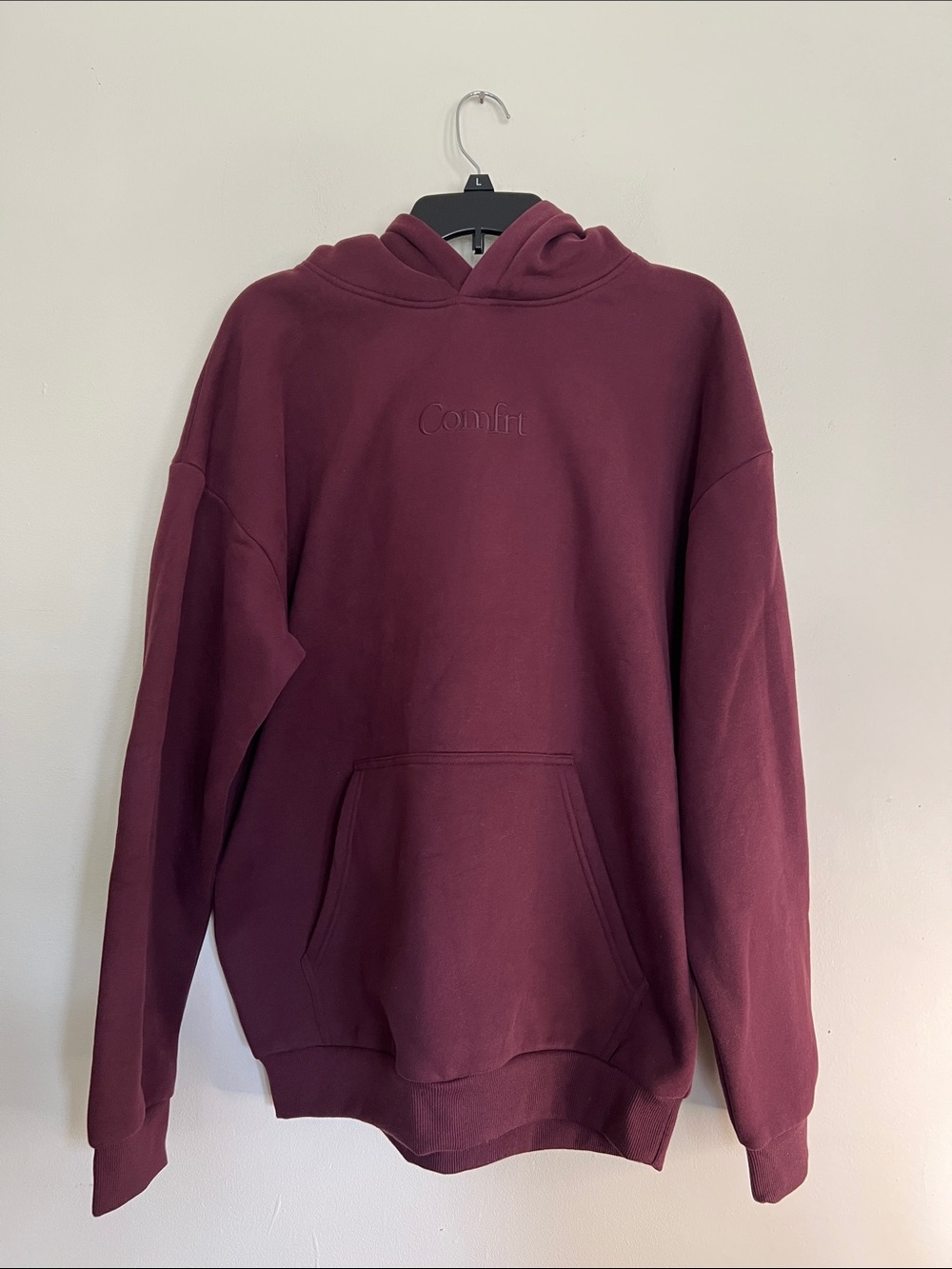 Comfort Embroidered Men's or Women’s Hoodie Sweatshirt - Burgundy